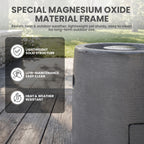 Propane Fire Column 40000 BTU, Outdoor Gas Fire Pit with Cover