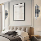2-Light Black Wall Sconce, Modern Shell Shade Lamp