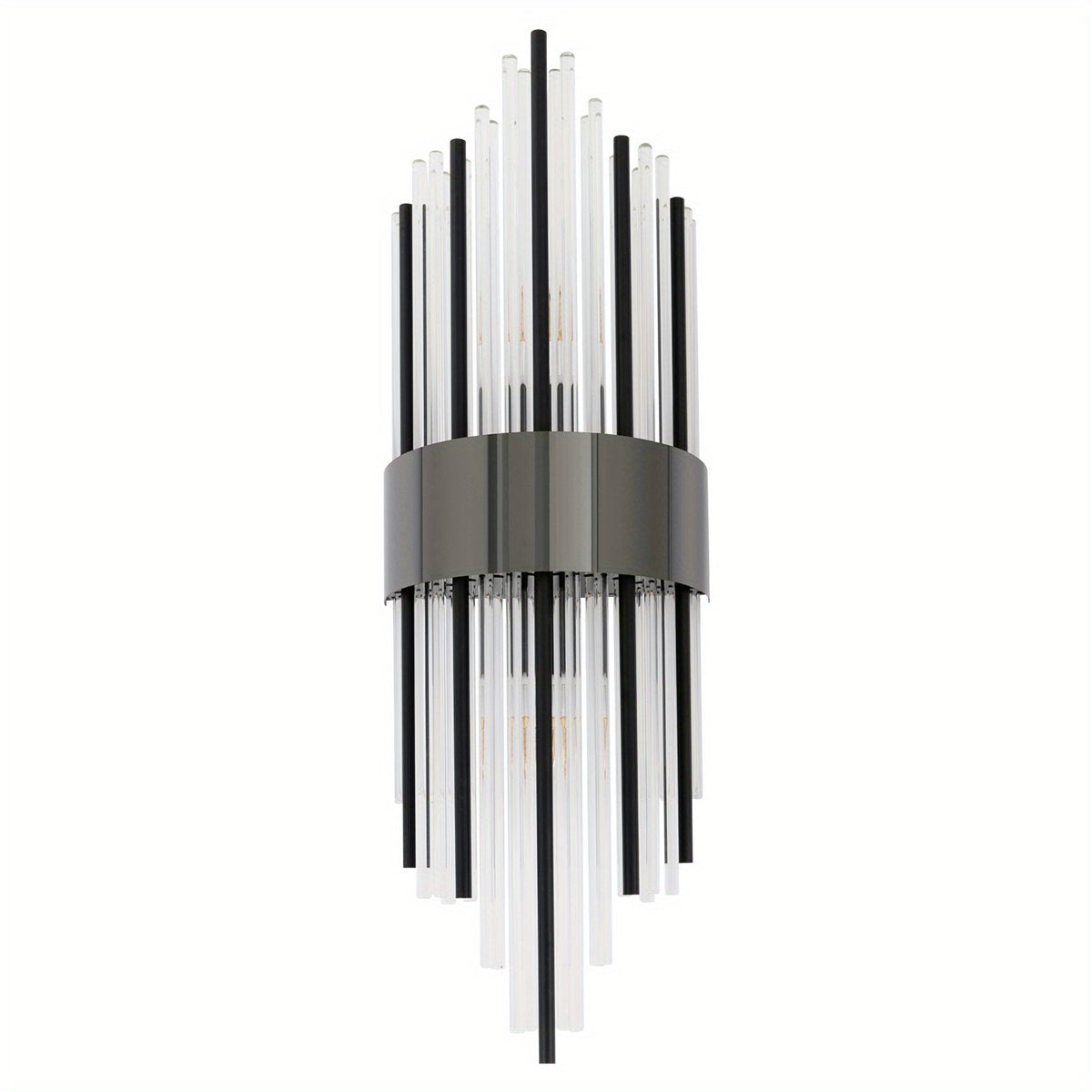 2-Light Black Wall Sconce, Modern Shell Shade Lamp