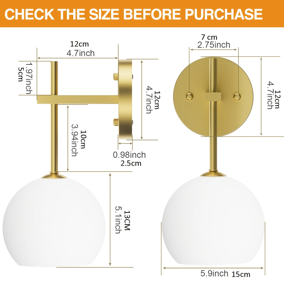 15-Color Wall Sconces Set of 2, Magnetic Rechargeable