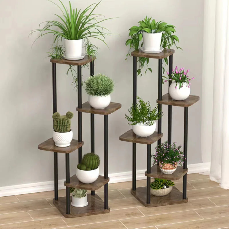 Wooden Flower Stand, 4, 5 or 6 Tier Plant Display Shelf