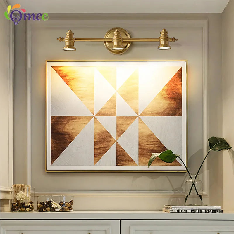 Vintage Mirror Light, Bronze LED Vanity Wall Lamp
