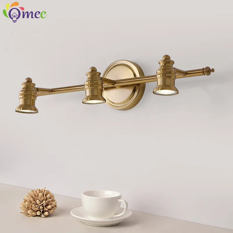 Vintage Mirror Light, Bronze LED Vanity Wall Lamp