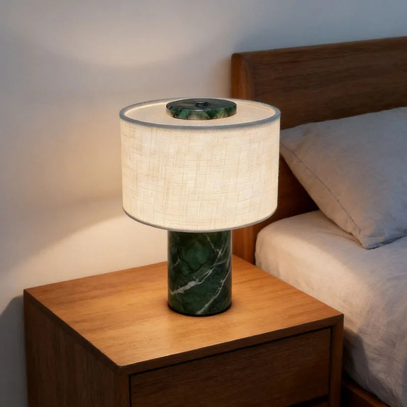 Cordless Marble Table Lamp, Rechargeable Bedside Light