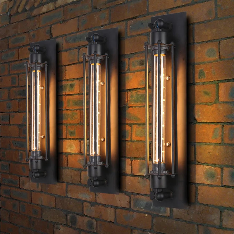 Retro Industrial Iron Wall Light