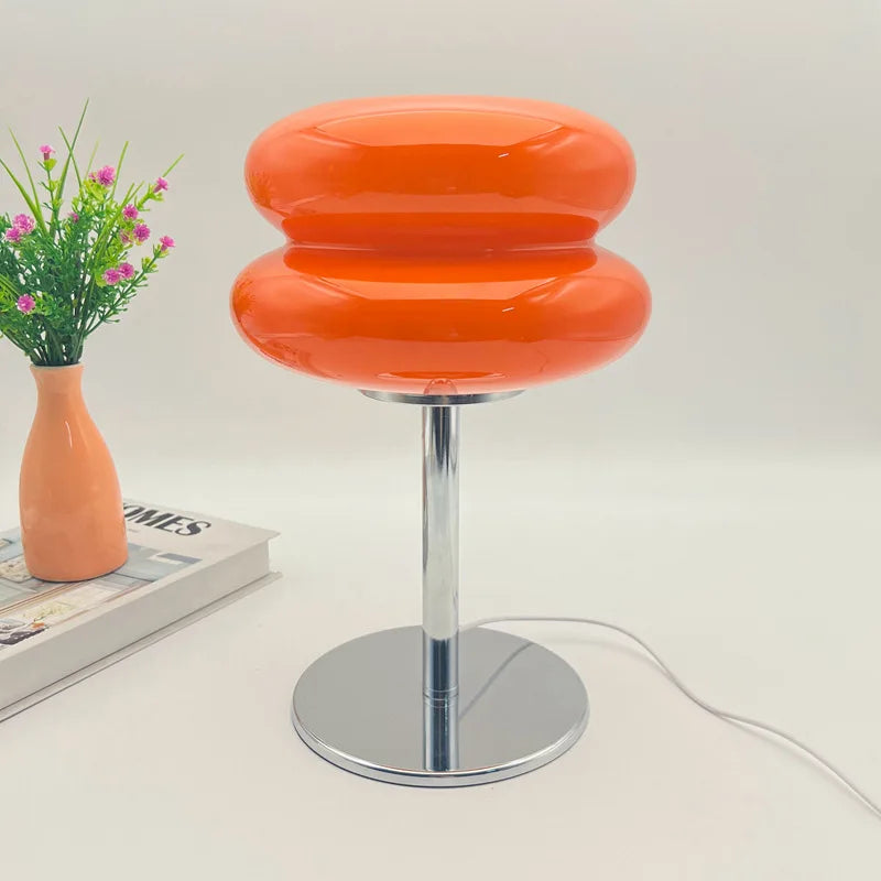 Bauhaus Glass Mushroom Lamp, Orange