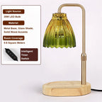 Green Glass Candle Warmer Lamp