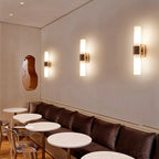 Gold Pipe Acrylic Wall Sconce