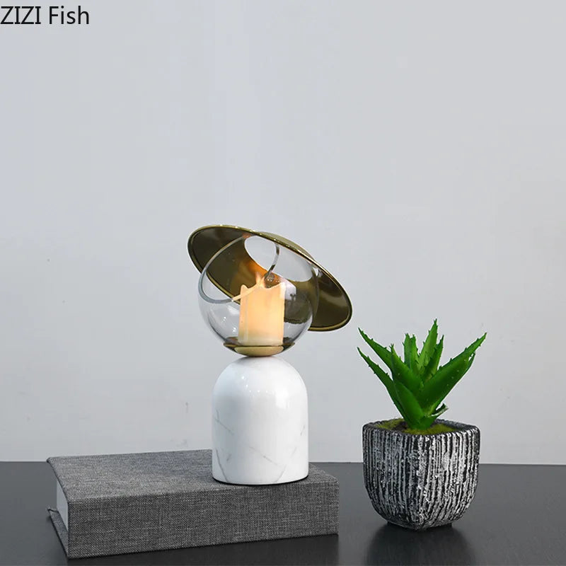 Marble Circle Candle Holder