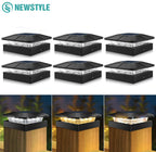 Solar Post Cap Lights 4x4in, Fence & Deck Post Lights