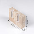 Travertine and Marble Taper Candle Holder