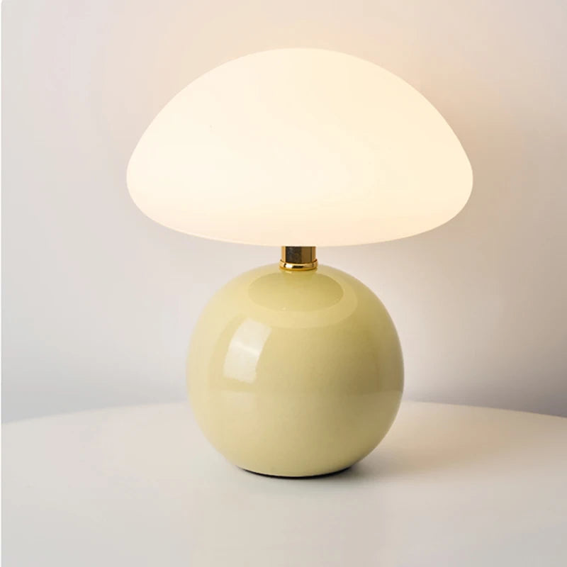 Ceramic Base Mushroom Lamp