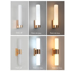 Gold Pipe Acrylic Wall Sconce