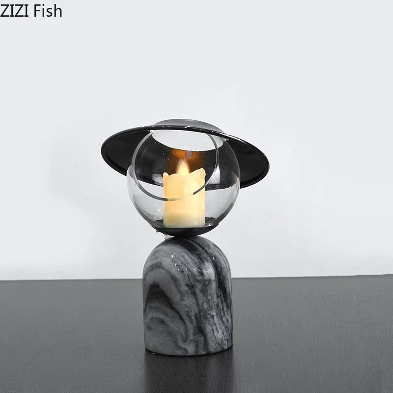 Marble Circle Candle Holder
