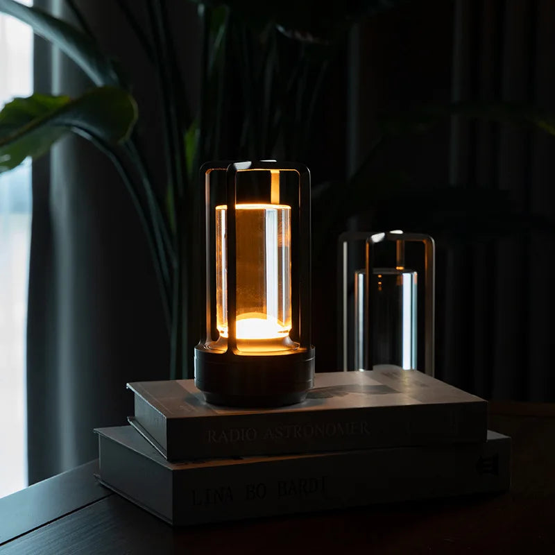 Rechargeable Crystal Table Lamp, Cordless Touch Bedside