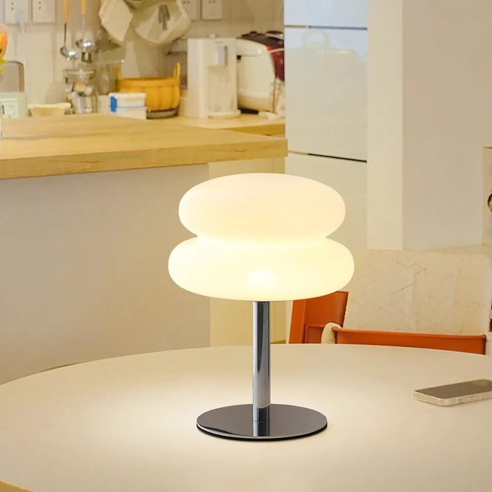 USB Mushroom Table Lamp, White