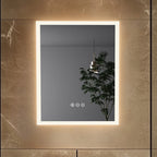 Smart LED Bathroom Mirror 16x20in, Anti-Fog Touch Vanity