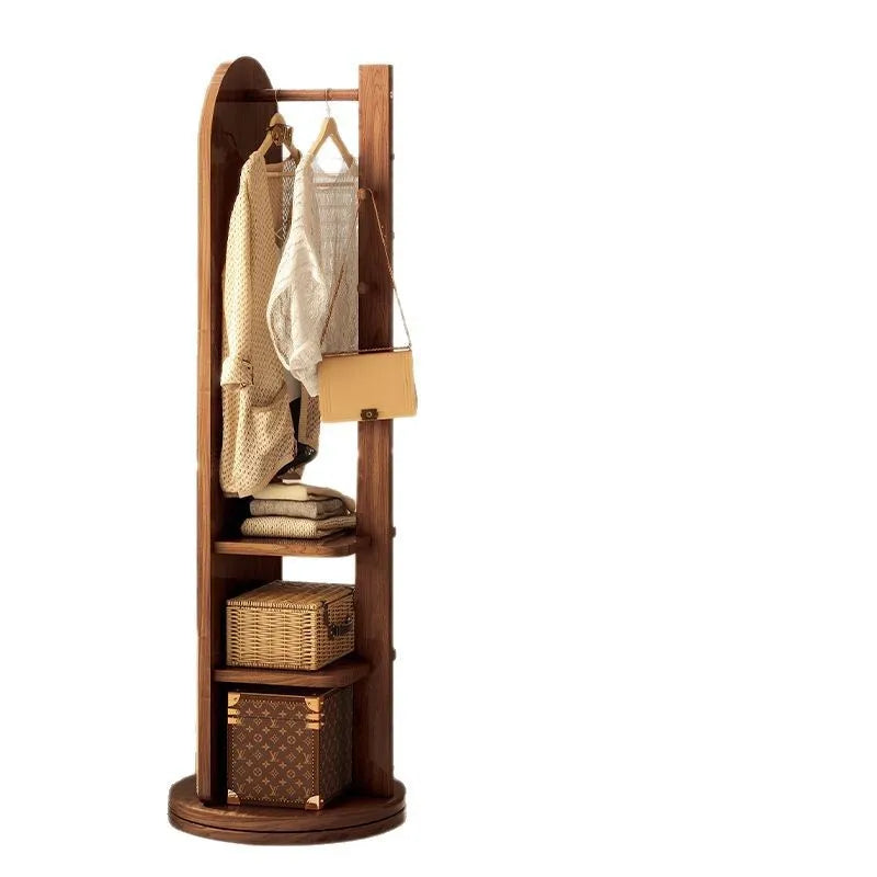 Rotating Mirror with Coat Rack, Entryway Hallway Organiser