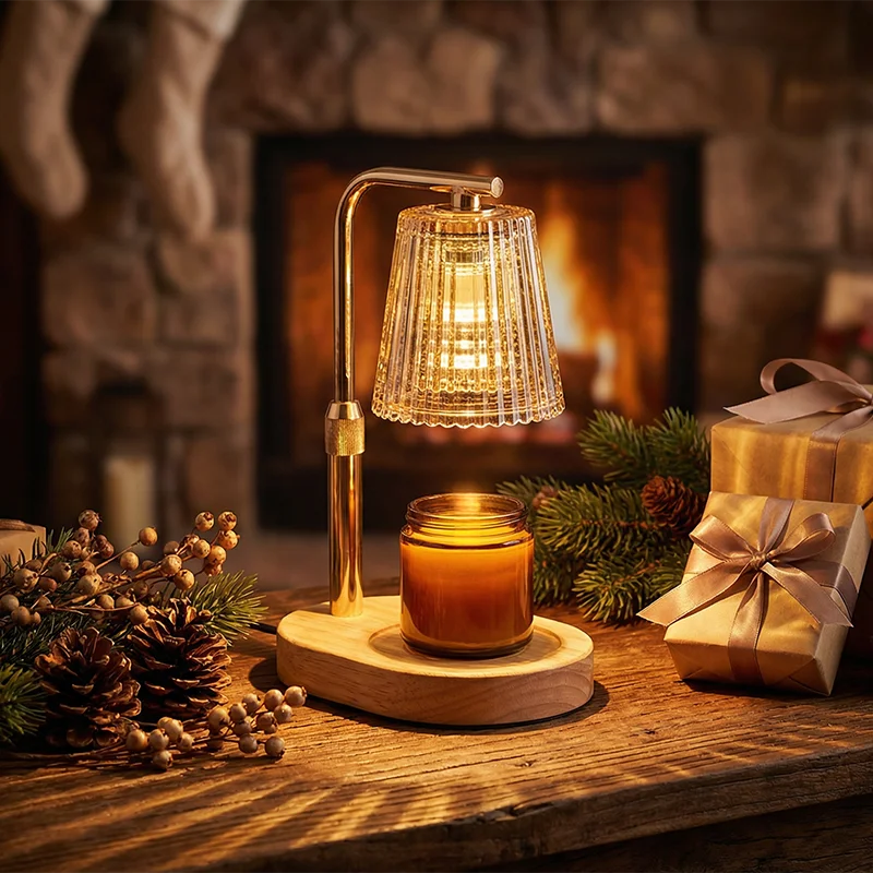 Glass Shade Candle Warmer Lamp