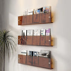 Acrylic Wall Book Rack Set of 2, Kids & Magazine Shelf