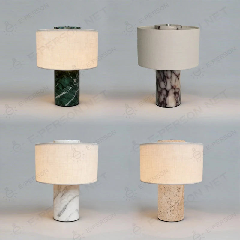 Cordless Marble Table Lamp, Rechargeable Bedside Light