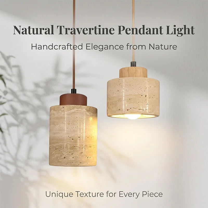 Cave Stone Pendant Light, Wabi-Sabi Bedside Hanging Lamp