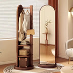 Rotating Mirror with Coat Rack, Entryway Hallway Organiser