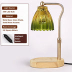 Green Glass Candle Warmer Lamp