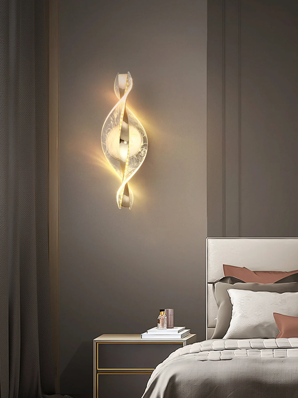 Crystal Leaf LED Wall Sconce