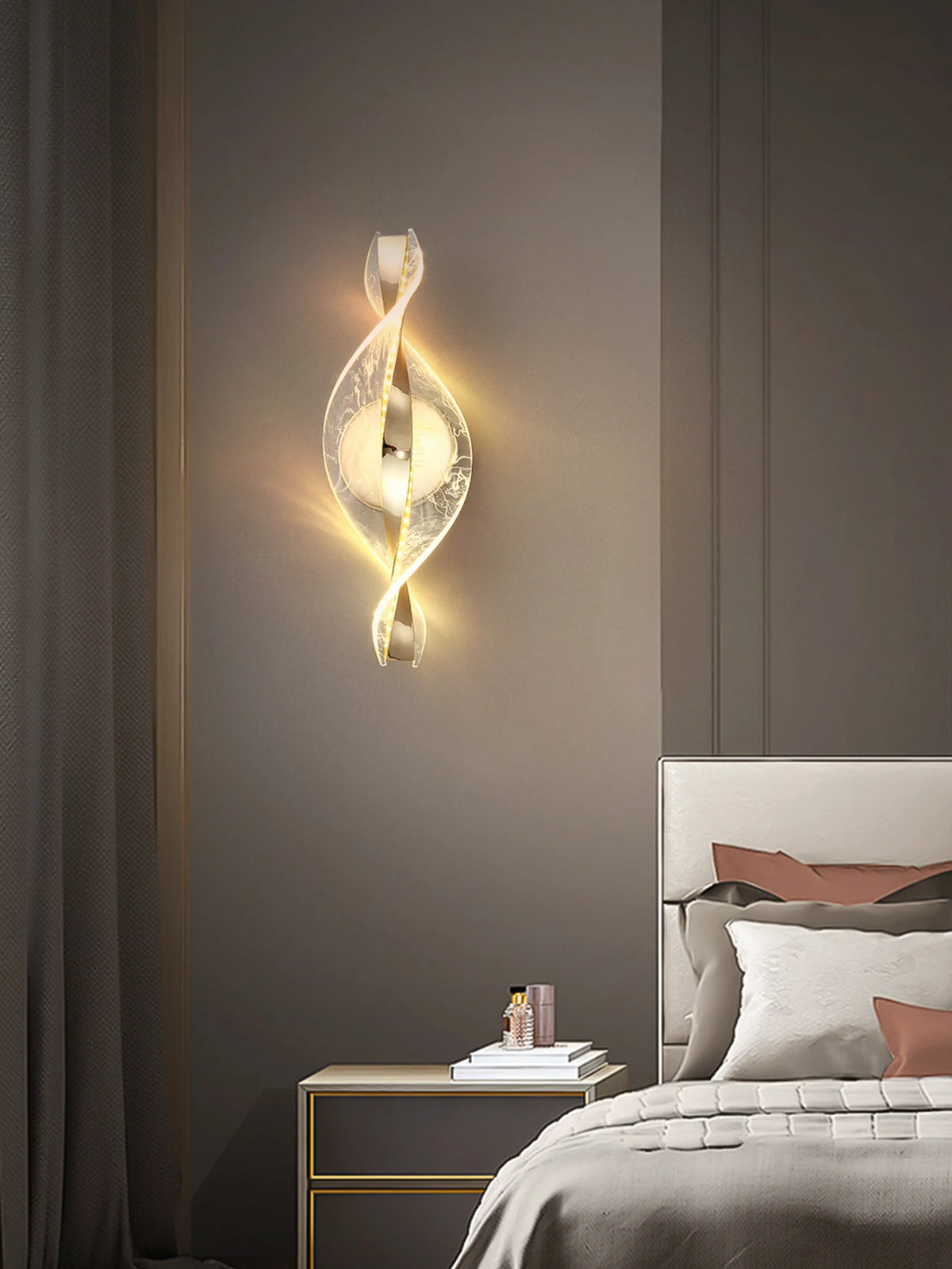 Crystal Leaf LED Wall Sconce