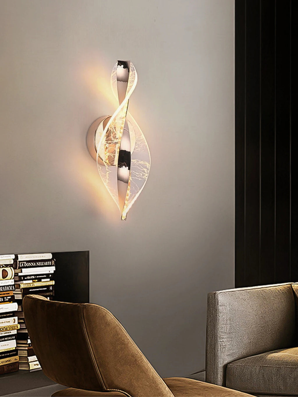 Crystal Leaf LED Wall Sconce