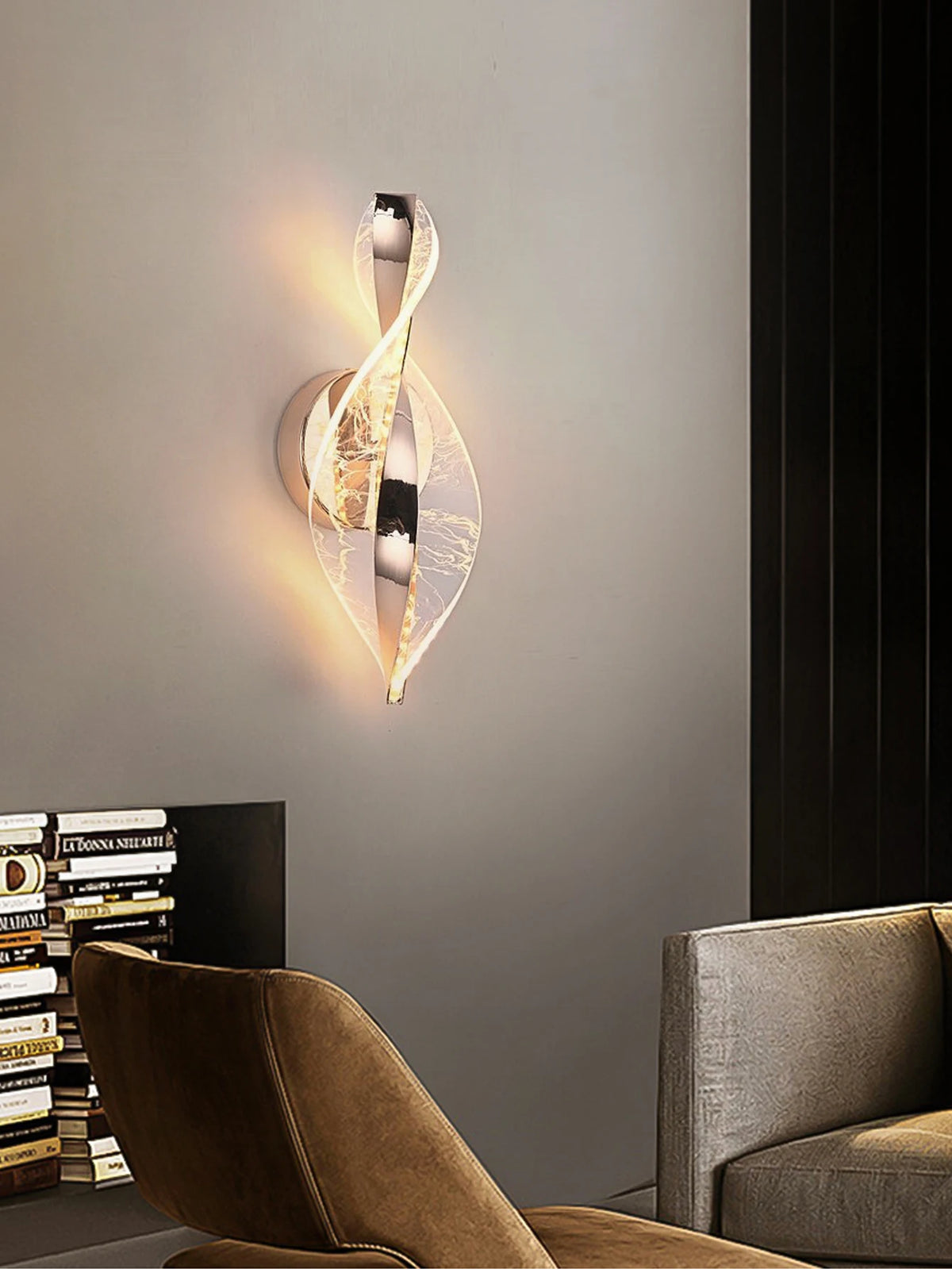 Crystal Leaf LED Wall Sconce