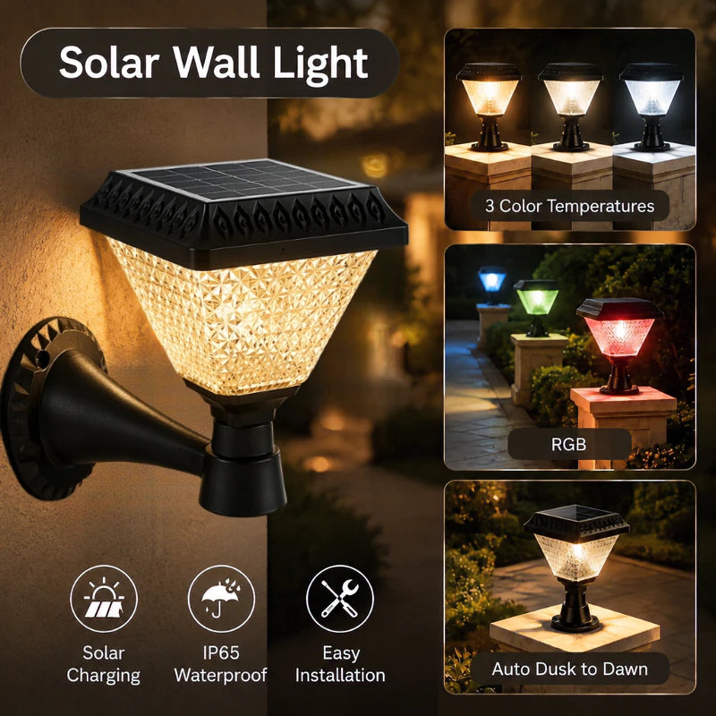 Solar Lantern Wall and Post Light
