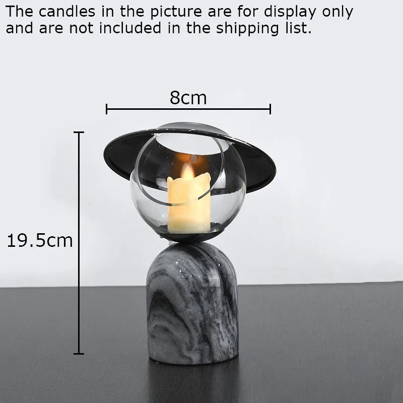 Marble Circle Candle Holder