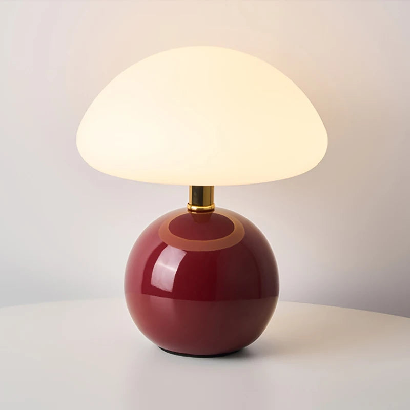 Ceramic Base Mushroom Lamp