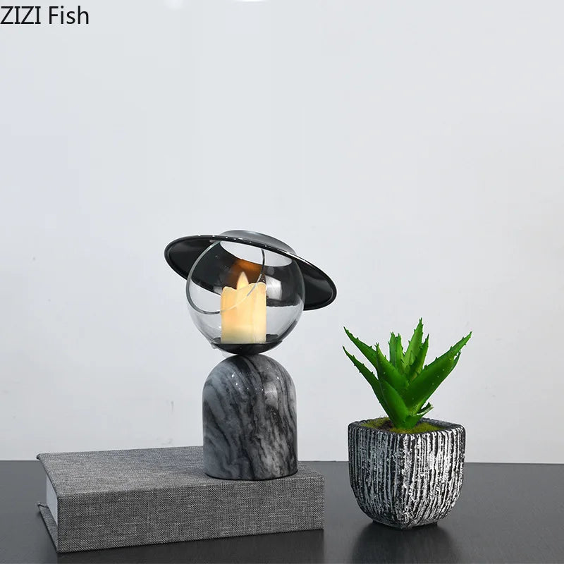 Marble Circle Candle Holder