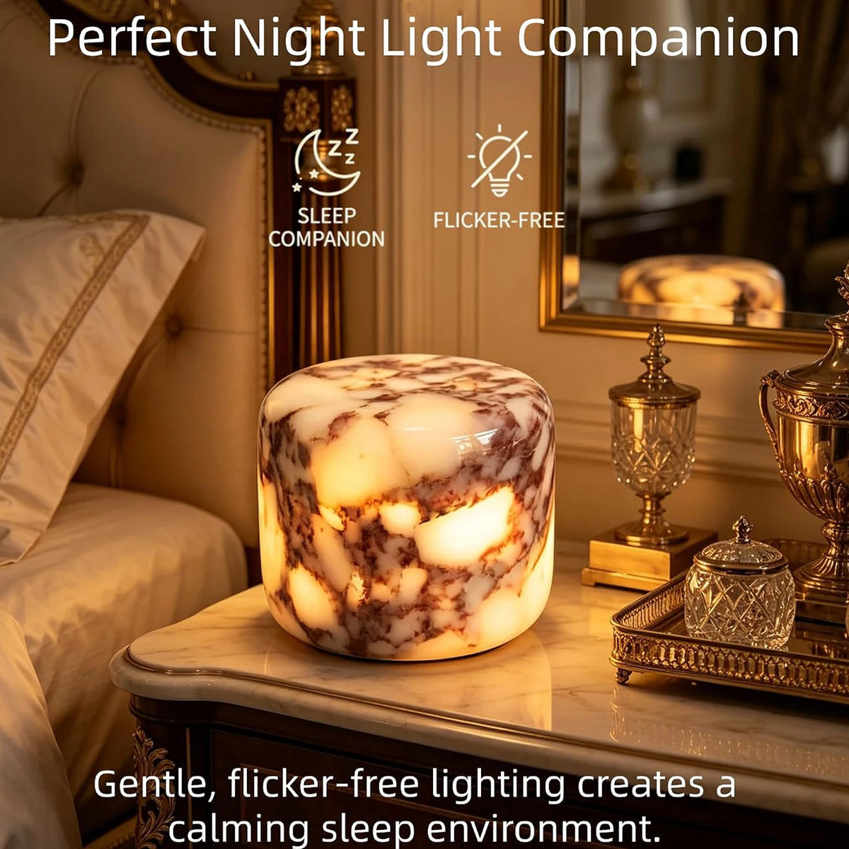Marble and Onyx Touch Night Light