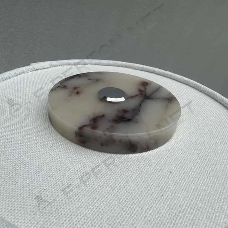 Rechargeable Marble Table Lamp with Fabric Shade
