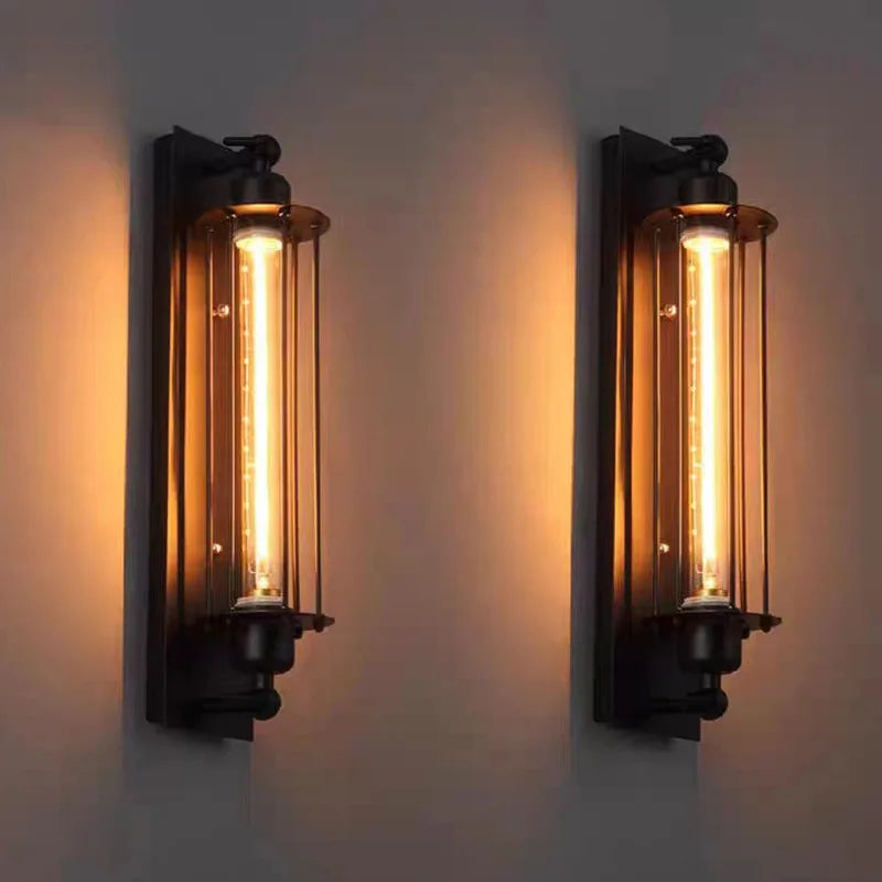 Retro Industrial Iron Wall Light