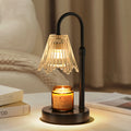 Dimmable Pleated Glass Candle Warmer Lamp