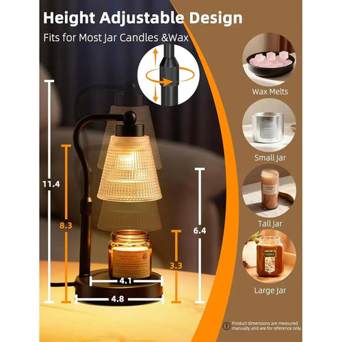 Adjustable Candle Warmer Lamp, 2 Bulbs