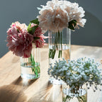 Ribbed Cylinder Glass Candle Holder