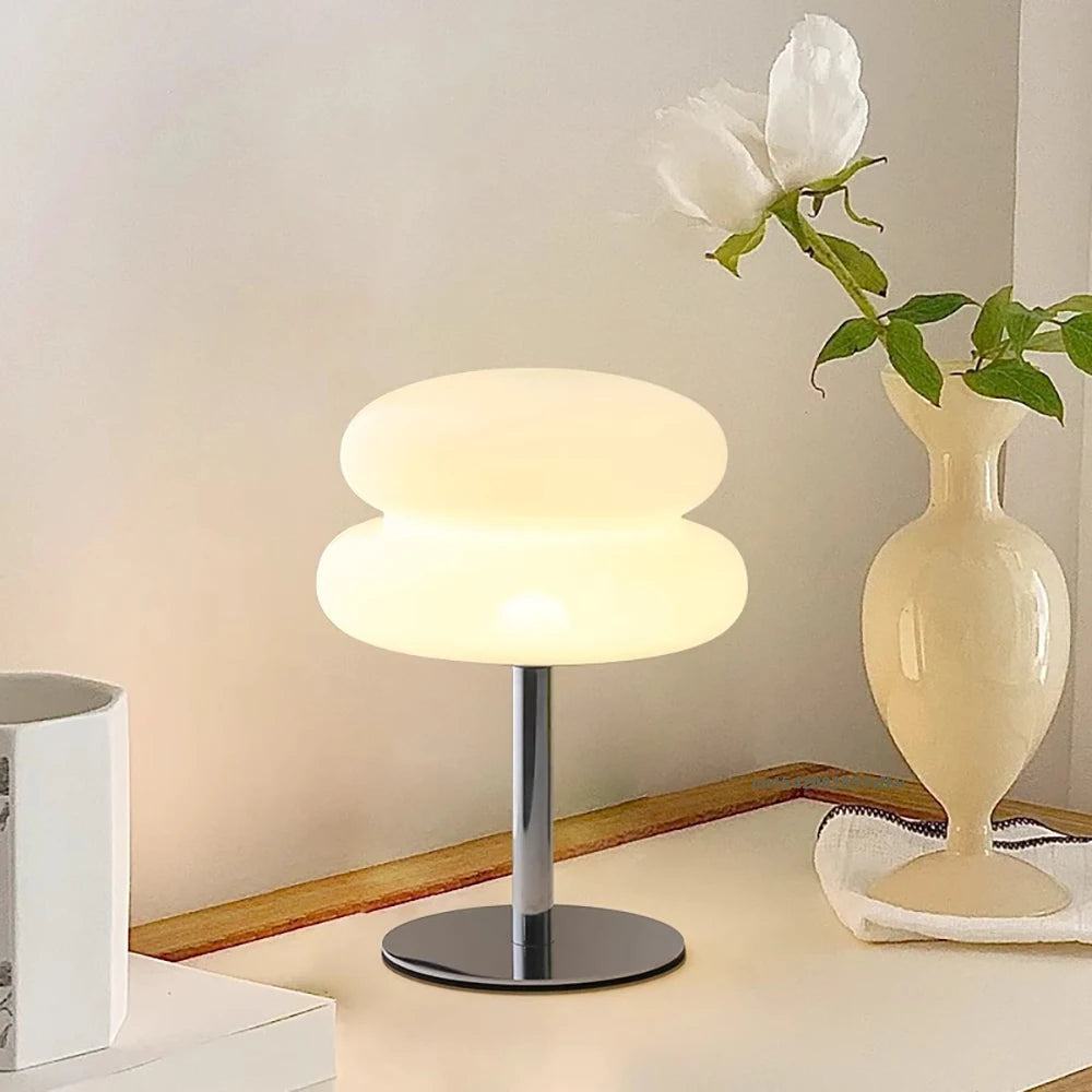 USB Mushroom Table Lamp, White