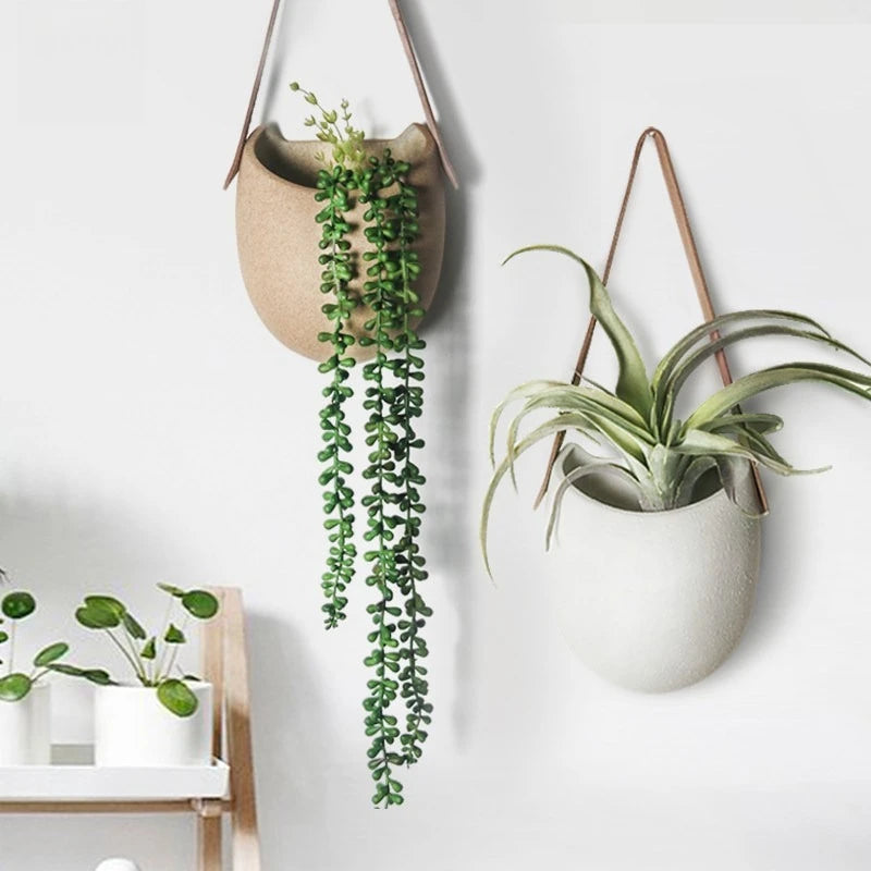 Ceramic Wall Planter, Hanging Pot for Succulents & Cuttings