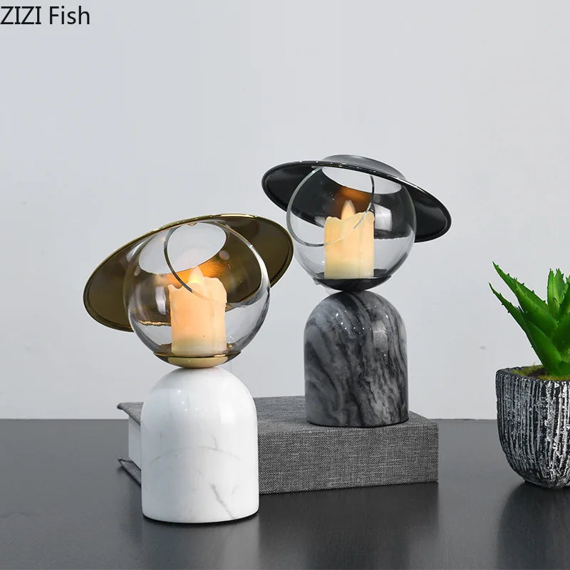 Marble Circle Candle Holder