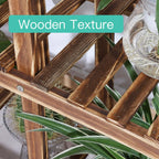 Multi-Tier Pine Plant Stand, 95x26x96cm Flower Pot Rack