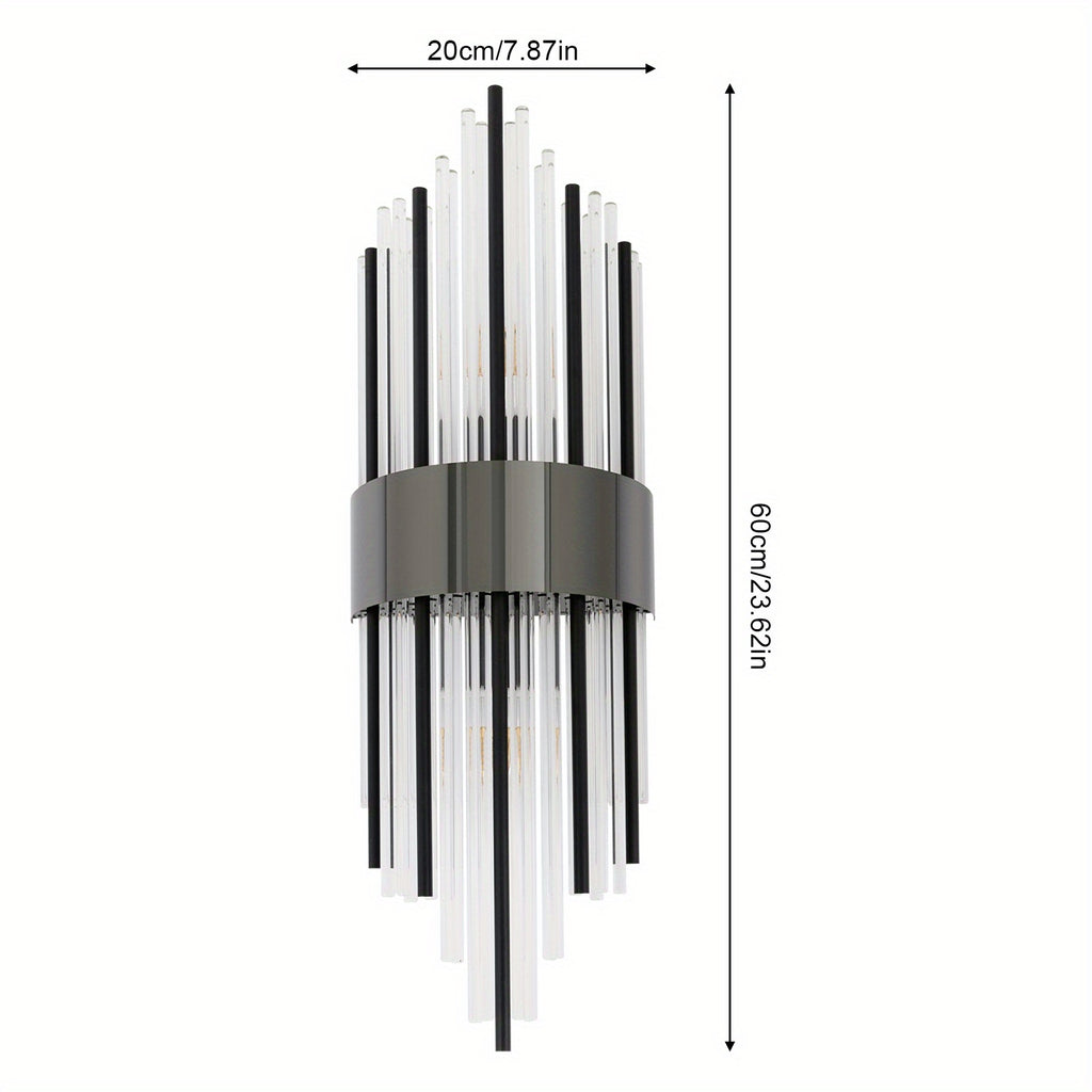 2-Light Black Wall Sconce, Modern Shell Shade Lamp