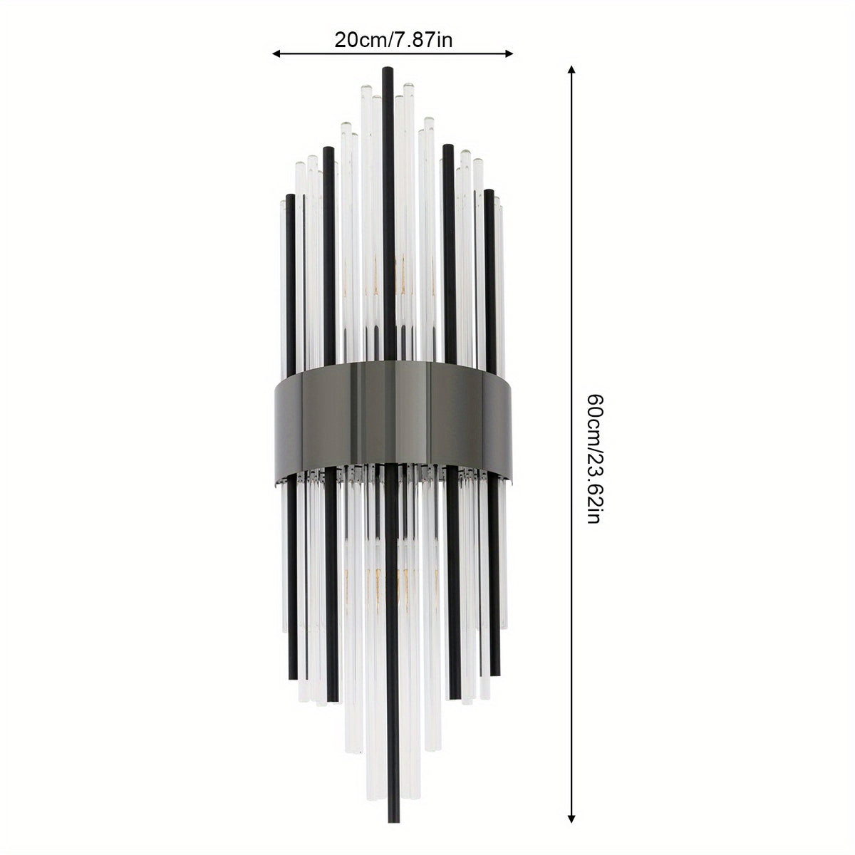 2-Light Black Wall Sconce, Modern Shell Shade Lamp