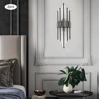 2-Light Black Wall Sconce, Modern Shell Shade Lamp