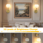 15-Color Wall Sconces Set of 2, Magnetic Rechargeable
